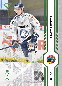 Matej Pribyl Vitkovice Tipsport ELH 2024/25 SportZoo 2. serie Green Glitter /30 #323